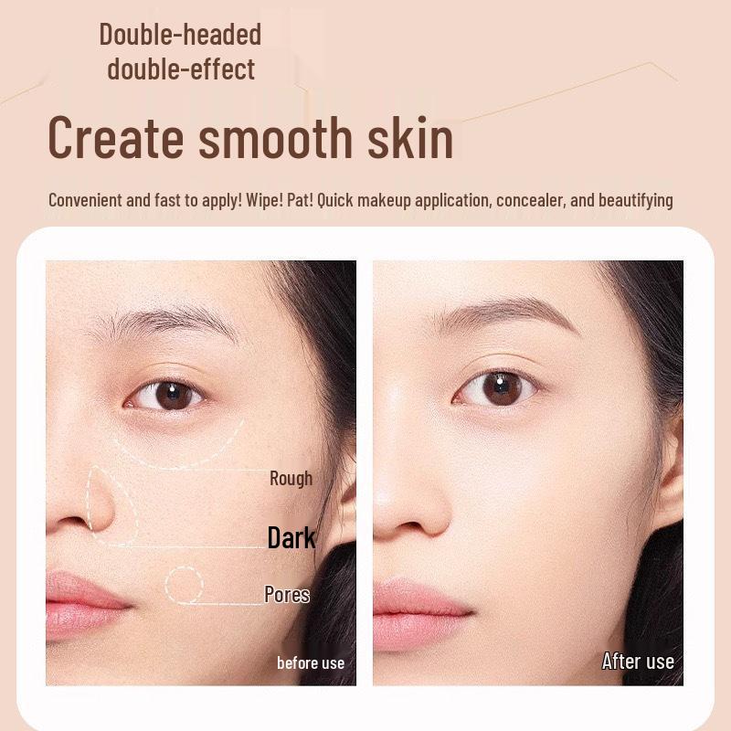 BRH Eraser Impeccabile Stick Fondotinta Luminoso a Lunga Tenuta con BB Cream Anti-Macchia e Pennello Fondotinta Portatile