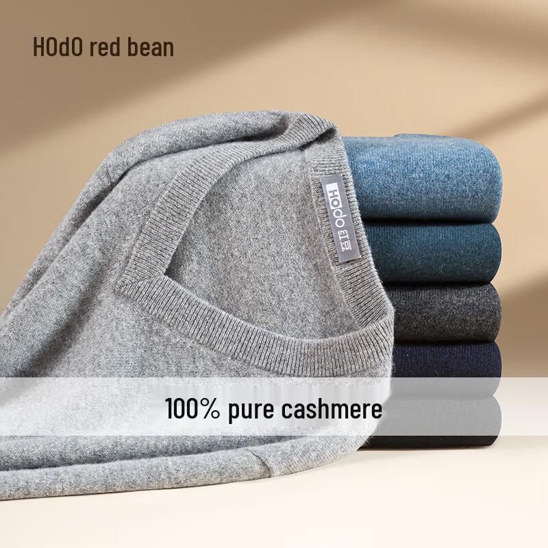 Red Bean Men's 100% Pure Cashmere V-Neck Pullover