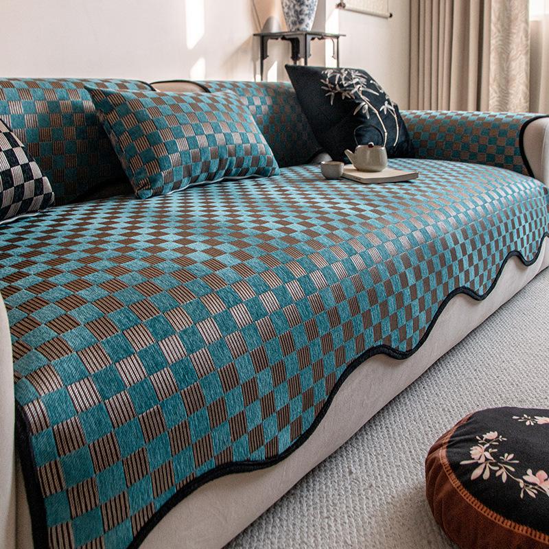 

2025 новый диванная подушка особой формы цельная прямой ряд нескользящая подушка сиденья дивана универсальная на четыре сезона диванное покрывало-полотенце 70*70cm