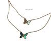Korean Style Butterfly Necklace Delicate Collarbone Chain Unique Pendant Perfect for Fashion forward Individuals