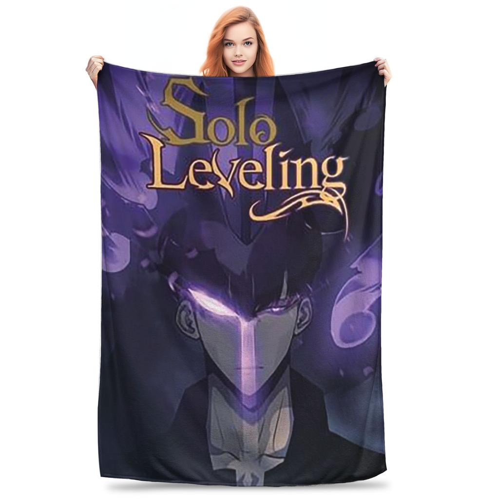 Anime Solo Leveling Decke Leichte Flanell Sofa Überwurfdecke für Zuhause Schlafzimmer Outdoor Decken Bettdecke Steppdecke