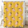 Adorable Pink Green Pears Yellow Shower Curtain Bathroom Decor Home Decoration Waterproof Fabric Print For Bathrooms