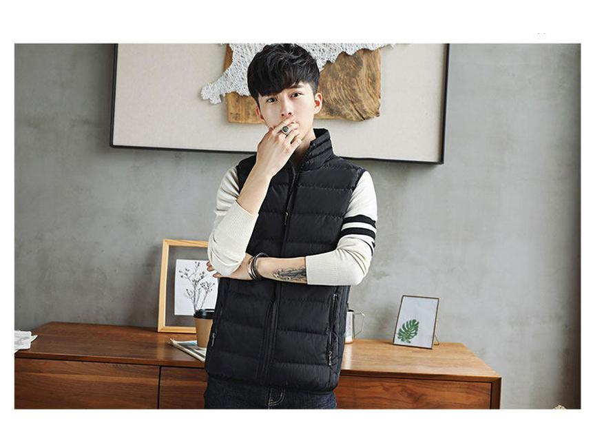 Herren Übergröße Verdickte Baumwollweste Jacke - Herbst/Winter Ärmellos Lässige Kleidung