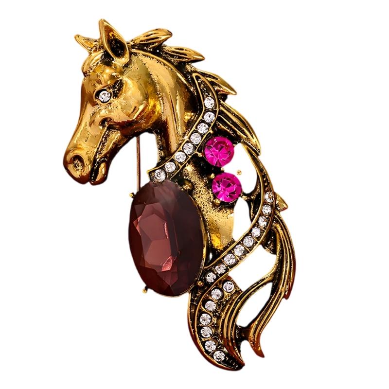 

Creative Horse Pin Vintage Modern Charm Alloy Brooch Corsage Pin Gift Chest Jewellery Piece For Fashion Lovers