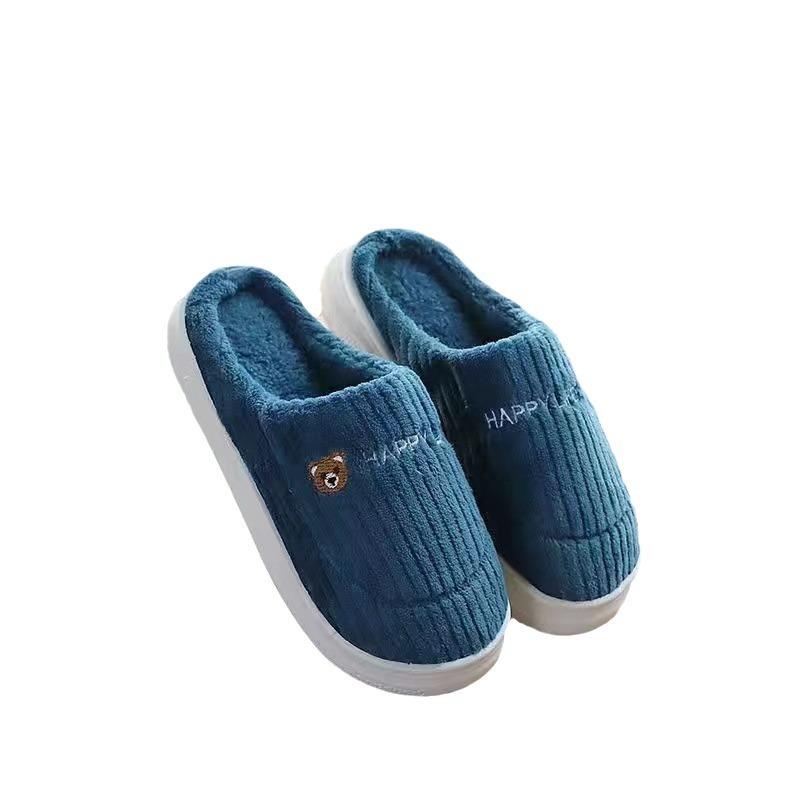 2025 new cotton slippers women's winter indoor home warm fluffy slippers men's home men's winter