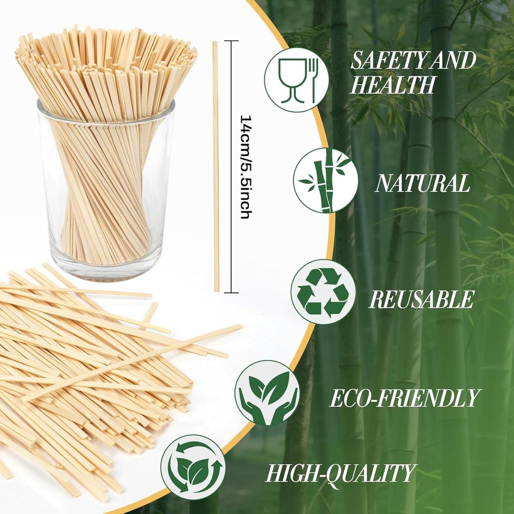 1000pcs Sip Stirrers - 5.5 inch Coffee Stir Sticks Hot Drink Beverage Stirring Swizzle Stir Sticks Biodegradable Stirring Sticks for Coffee, Tea, and