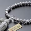 Buddhist Altar Shop Takita Store Kyoto Prayer Beads Prayer Beads for Women Freshwater Pearl (gray Color) 8mm Ball Pure Silk Tassel Comes with Beads