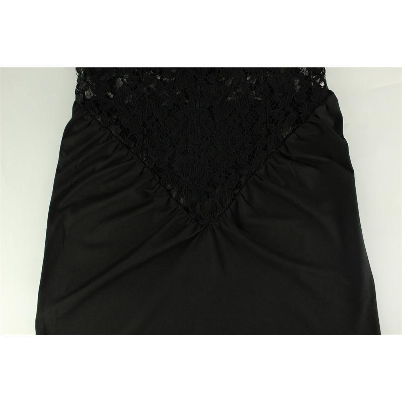 Women's Fashion Sexy Halter Halter Sleeveless Lace Patchwork Slim Dress