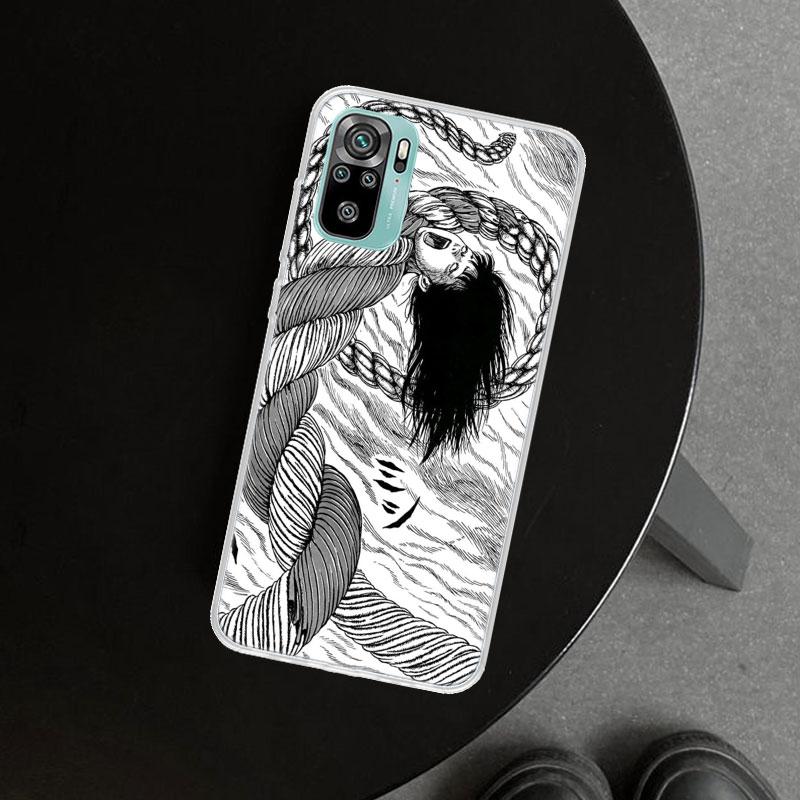 Japanese Horror Manga Style Phone Case Cover For Xiaomi Redmi Note 15 14 13 12 11 Pro Plus 14S 12S 11S 11T 11E 10S 10 Customized