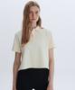 Clove [26Sm Clove] Waffle Polo T-Shirt (Cream)
