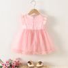 Girls' Fashionable Bow Tie Netted Chiffon Dress - Summer Children's Princess-style Dress