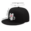 Weightlifting Rabbit Funny Graphic Print Flat Brim Baseball Cap Polyester Streetwear Snapback Hat Unisex
