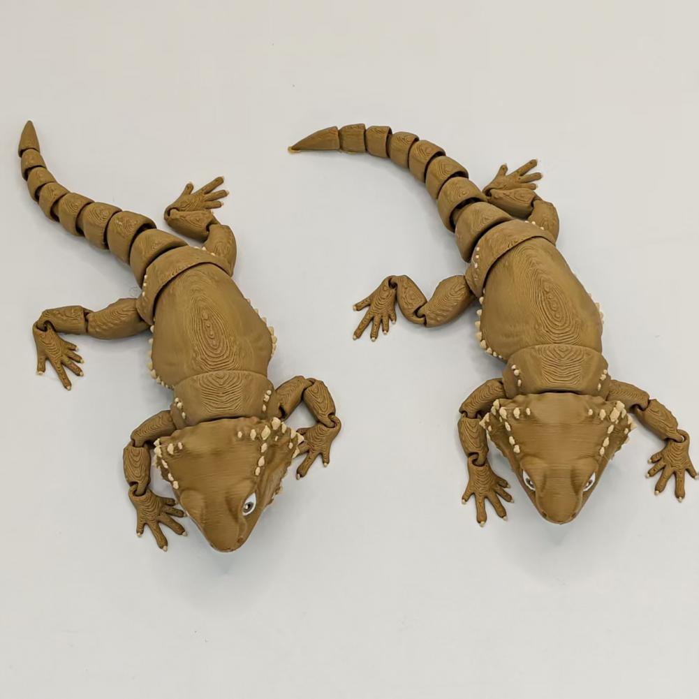 3d Printed Lizard Toy Lightweight Lizard Model Articulated Lizard Figurine with Movable Joints 3d Printed Model for Home Office