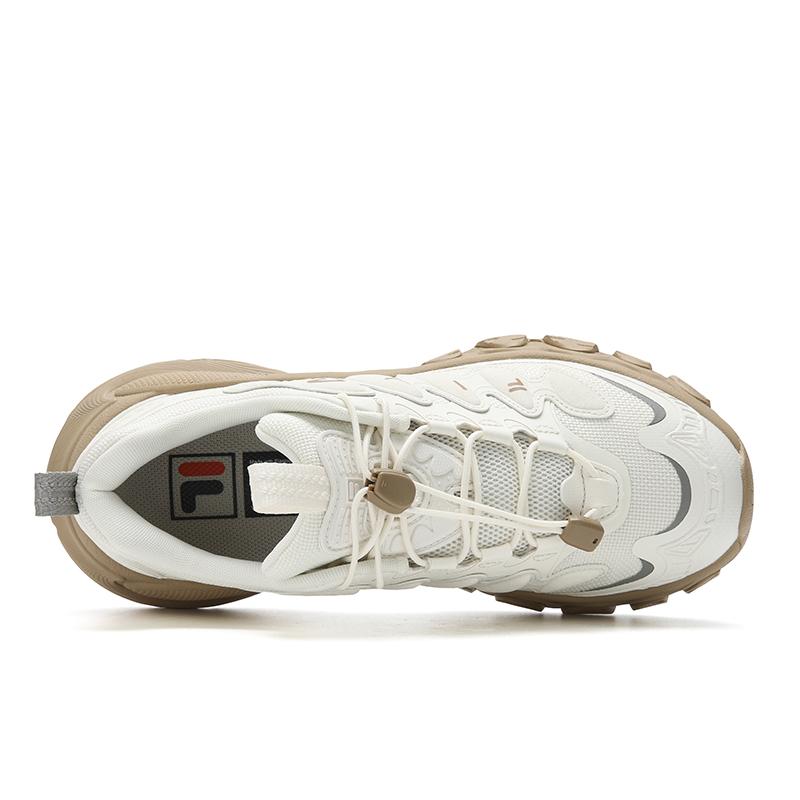 Fila TRUFFLE Cushioning Abrasion Resistant Lightweight Height Increasing Low Top Chunky Sneakers Women's White F12W611104FGI