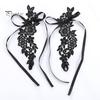 1 Pair Foot Cover with Toe Ring Hollow Out Lace Flower Applique Temptation Solid Color Close-fitting Honeymoon Wedding Night Foot Cover Foot