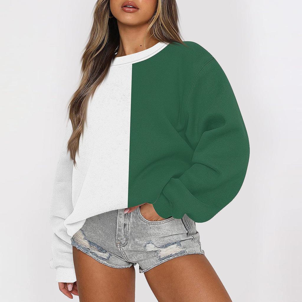 Women  Winter Tops Women's Long Sleeve Sweatshirt Casual Crewneck Loose Fit Pollover Fleece Tops