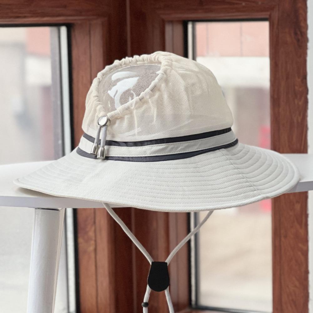 Portable Sunshade Alpine Hat Breathable Foldable Bucket Hat Top Mesh Fisherman Cap  Spring