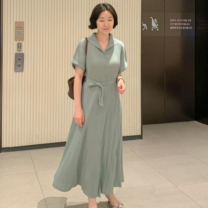Cocoblack Shirt Pleats Dress 3 Color