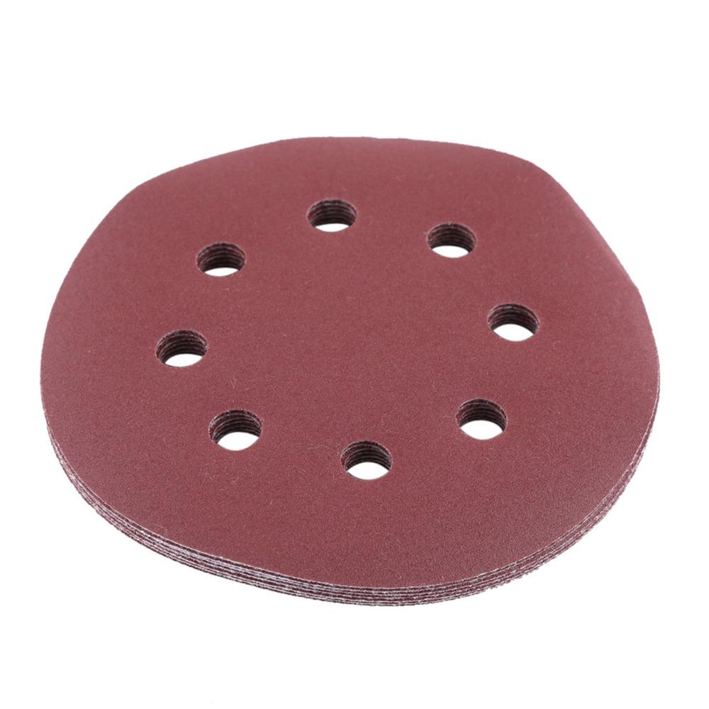 100pcs 8 Holes Dust Extraction Polishing Sandpaper Discs Sandpaper Sheet  Automotive Finishing