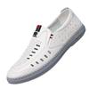 2024 Sommer neue einpedalige ausgehöhlte Herren atmungsaktive lässige weichsohlige Fahrschuhe modische und leichte flache Schuhe