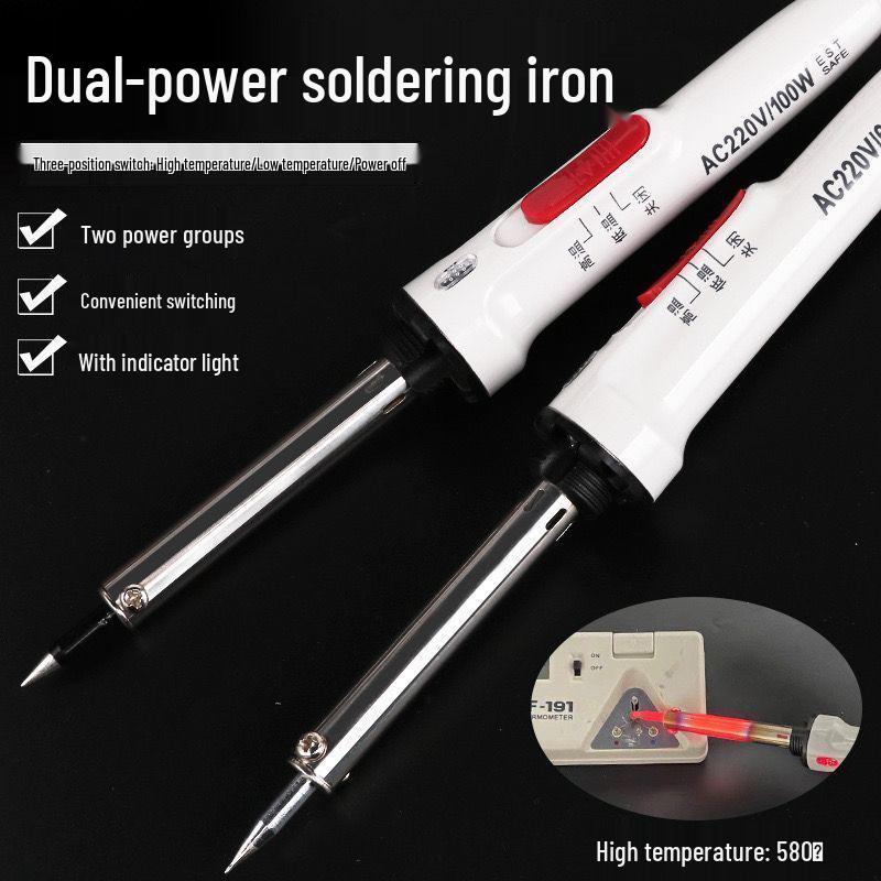 High-Power Electric Soldering Iron Set with Temperature Control, Ideal for Industrial and Home Use
