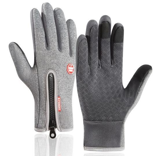 Outdoor Sports Gloves, All Finger, Autumn and Winter Gloves, Touch Screen, Anti Slip, Waterproof, Windproof, Brushed Warm, Skiing, Mountaineering,