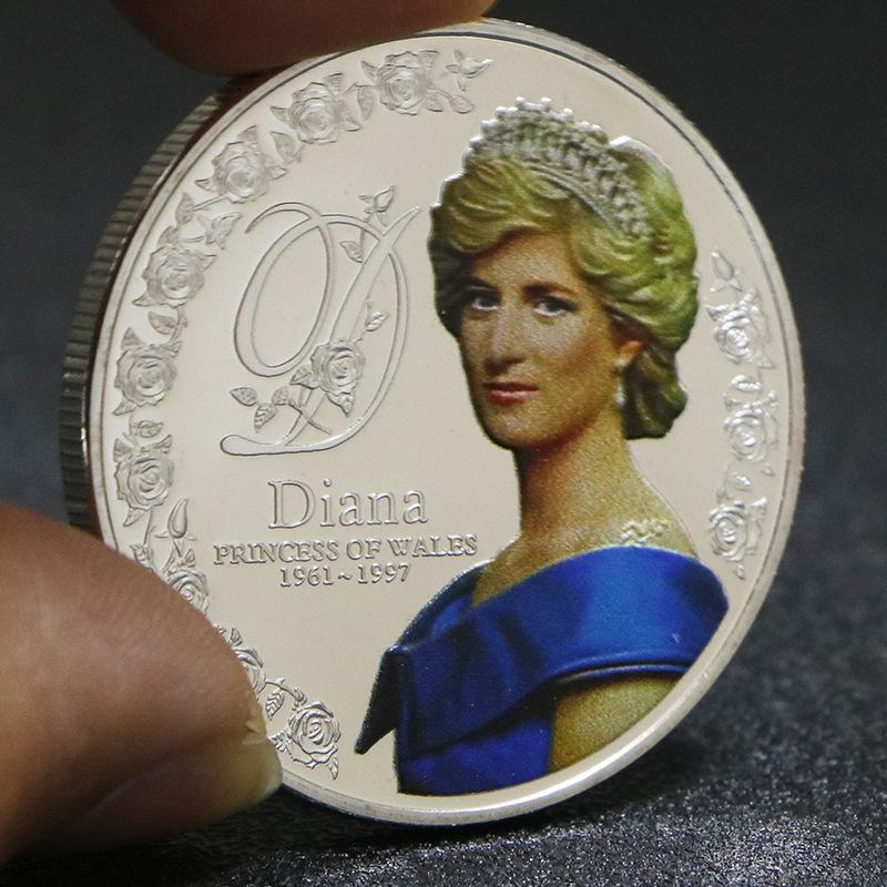 

Queen of England, Princess Diana, Gold Plated, Silver Commemorative Coins, Rose Love Gold Coins, Coins, Crown Commemorative Medals срібний
