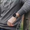 WOCCI Men's 22mm Metal Watch Band, 316L Stainless Steel, Quick Release, Dark Gray