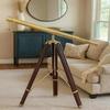 Brass Telescope On Wooden Tripod Unique Nautical Gift 99.06 Cm  Floor Decor for Him or Her