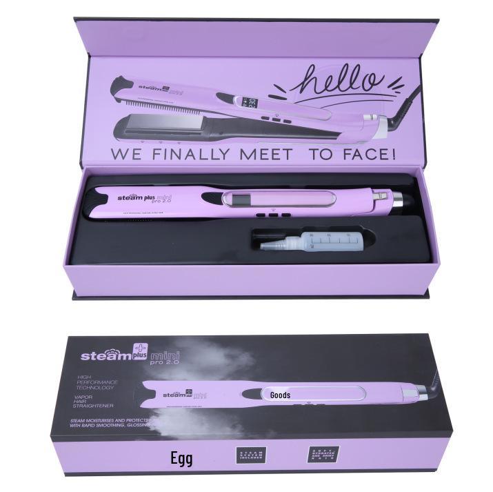 Pro Salon Steam Hair Straightener & Curler - Ionic, Damage-Free Dual-Use