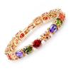 Jewepisode Original Silver 925 Jewelry Rainbow Topaz Gemstone Bracelets For Women New Fashion Birthstone Cocktail Party Bracelet