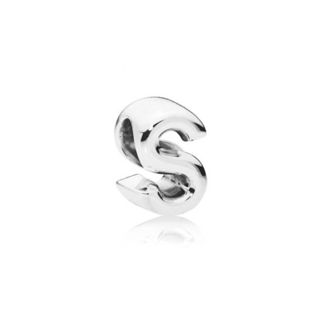 New S925 Silver 26 Letter A-Z Charm Fine Beads Fit Original  Charms Silver S925 Bracelet Accessories DIY Jewelry For Women