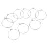50pcs Stainless Steel Bulk Hoop Earrings Open Hoop Light Weight Wine Glass Rings Silver Round Hoop Ear Wires Party Favor