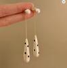 New Arrival French Elegant Niche Design Water Drops Imitation Pearl Dangle Earrings For Women Fashion Simple Jewelry Gifts