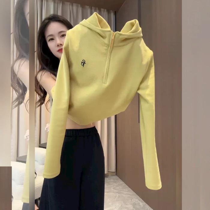 Женская стильная универсальная повседневная спортивная толстовка, визуально молодящая, Осень 2025 XL