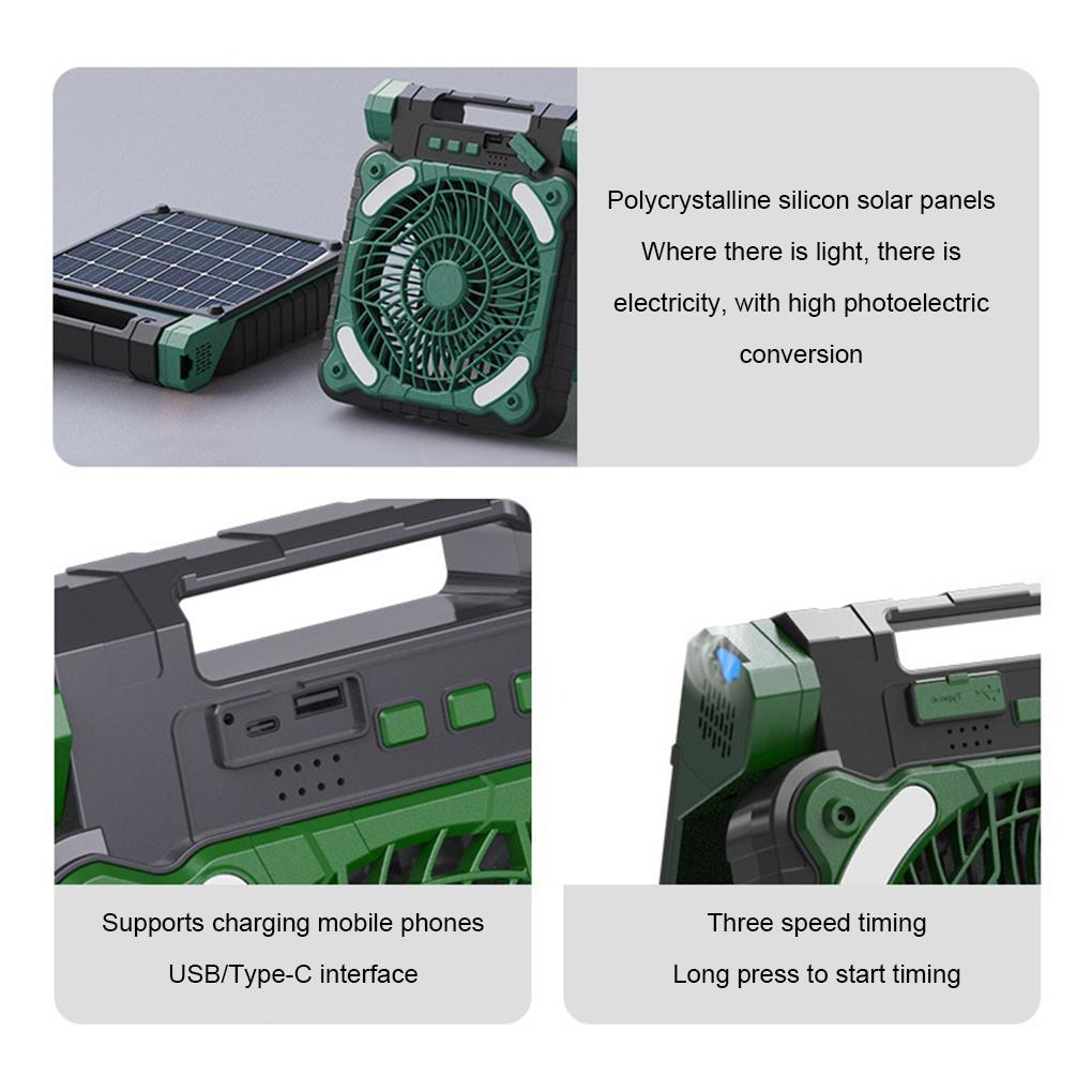 Portable Foldable Mini Fan Light For Camping Fishing Hiking Mini Foldable Multifunctional Tent Fan