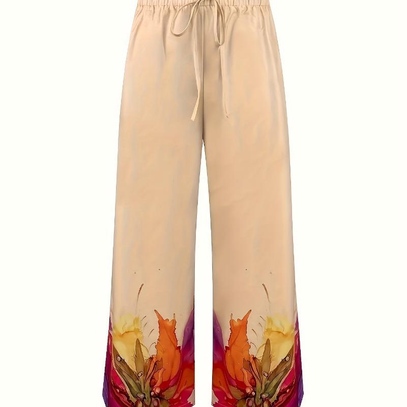 Comfortable Round-neck Loose Casual Printed Set