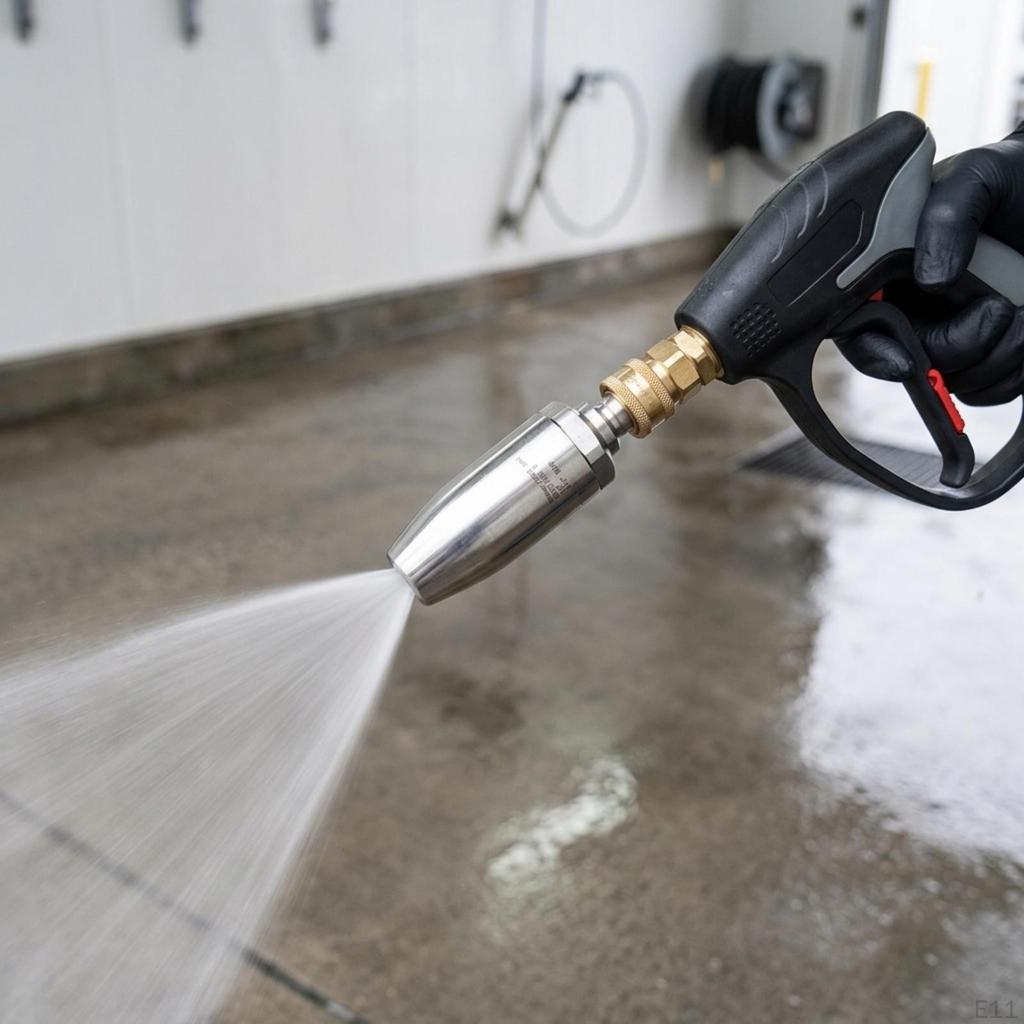 Rotating Pressure Washer Nozzle Stainless Steel HighPerformance with PushtoConnect Fitting