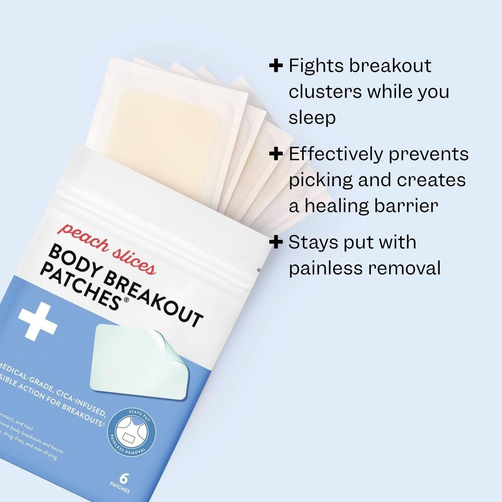 Peach Slices Body Breakout Patches 6 Ct