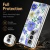 Retro Leaves Flowers Case For Samsung Z Fold 8 Ultra 7 6 5 Hybrid 3in1 Leather Skin Plating Folding Phone Cover For Galaxy Z Fold8 Fold7 Fold6