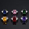 Hot Love Zircon Ring Simulation Ruby Gemstone Live Ring Party Atmosphere Ring