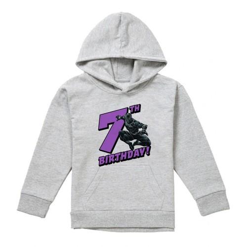 Black Panther Childrens/Kids Heather 11th Birthday Pullover Hoodie