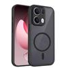 KEYSION Magnetic Phone Case for OPPO Reno13 13 Pro 5G Silicone+PC Matte Translucent Clear Shockproof Cover for OPPO Reno13 F 5G