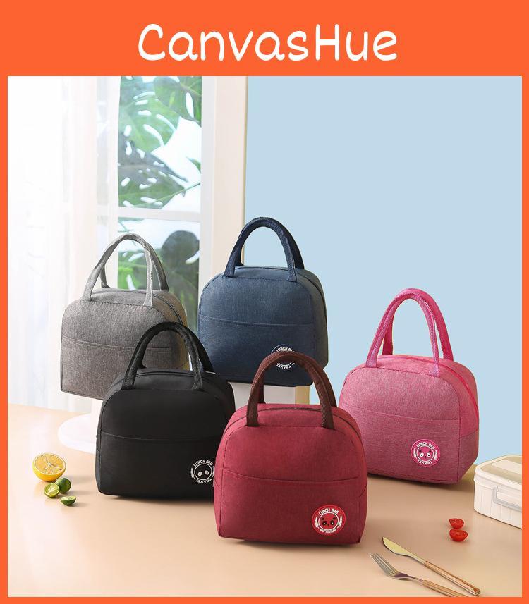 Portable Thermal Bento Bag With Aluminum Foil Oxford Cloth For Traveling Students