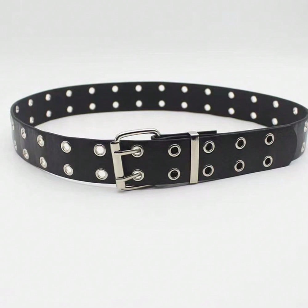 Ceinture à rivets tendance cool style punk ceinture décorative polyvalente ceinture pour jeans ceinture personnalisée haut de gamme black