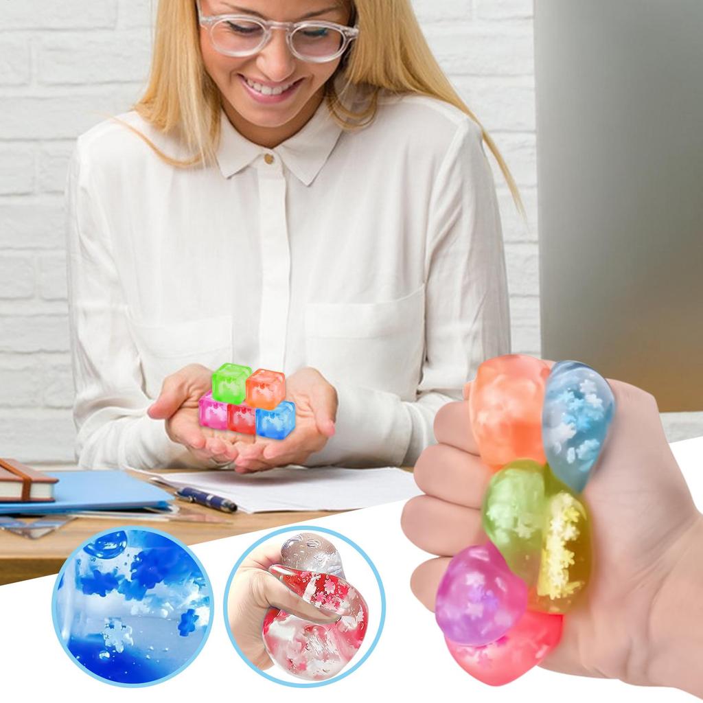 Fidget Stress Cube Squeeze Sensory Toys Stress Relief Relaxation Fidget Blocks for Kids Aldult Men Women Anxiety Relief (Random