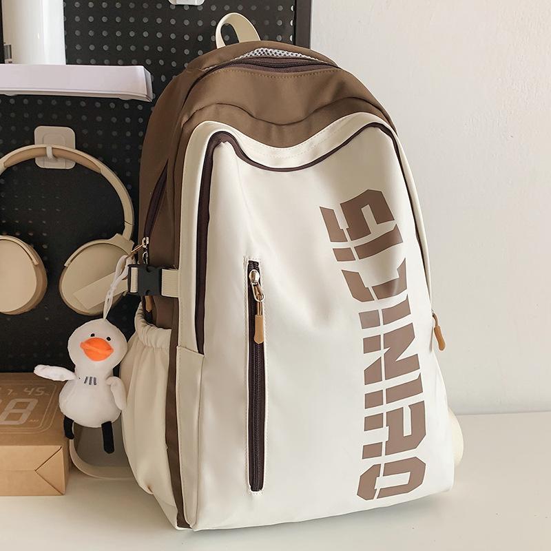 Primary School Girls Large Capacity Burgundy Junior High School Students High School Students College Students Backpack