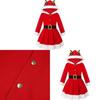 Christmas Girl Costume Dress With Padded Hoodie For Holiday Stage Performances And Dance Shows