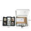 Jssmst (Jessmat) Portable Safe, Dial Lock, Metal, 25x20x9cm, A5 Size, CB0701L (White)