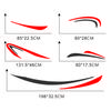 2x Car Red & Grey Stripes Decals Stickers For Caravan Travel Camper Van RV BUS